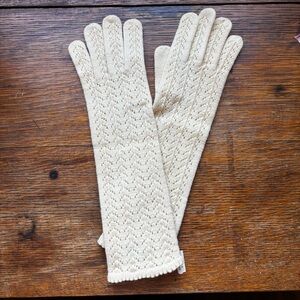 New Old Stock Worsted Wool Knit Gloves size Small